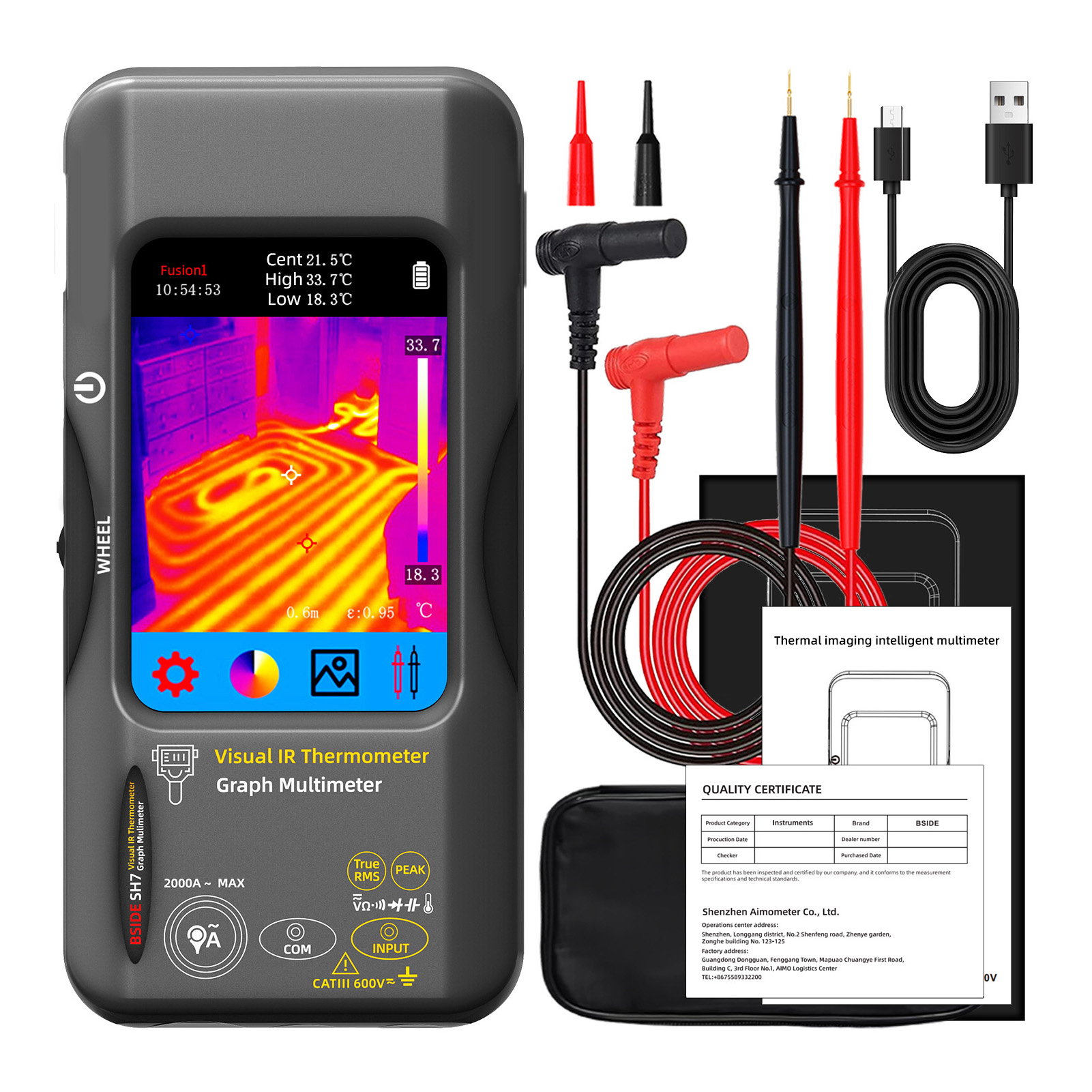 Nf 521 Thermal Imaging Camera - Multimètre d'imagerie thermique tactile SH7 avec